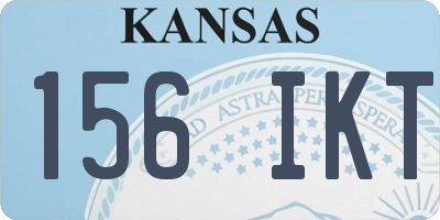KS license plate 156IKT