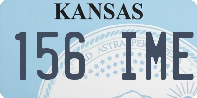 KS license plate 156IME