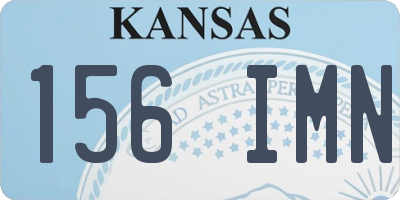 KS license plate 156IMN
