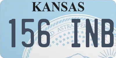KS license plate 156INB