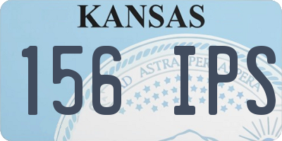 KS license plate 156IPS