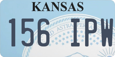 KS license plate 156IPW