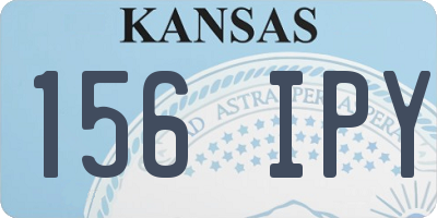 KS license plate 156IPY