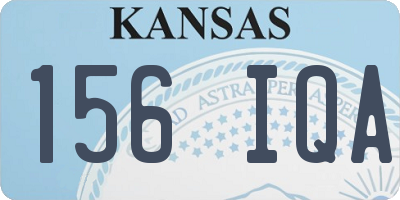 KS license plate 156IQA