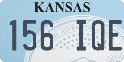 KS license plate 156IQE