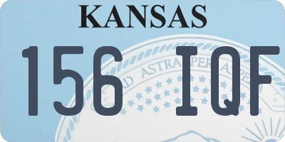 KS license plate 156IQF
