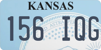 KS license plate 156IQG