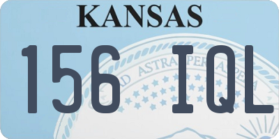 KS license plate 156IQL
