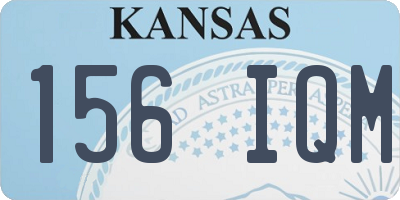 KS license plate 156IQM