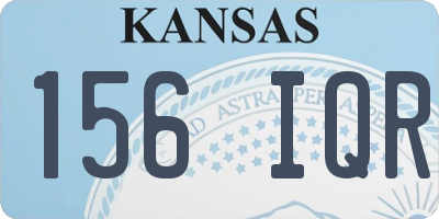 KS license plate 156IQR