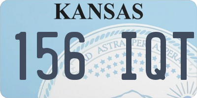 KS license plate 156IQT