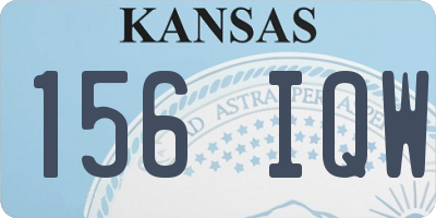 KS license plate 156IQW