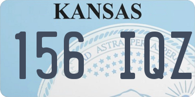 KS license plate 156IQZ