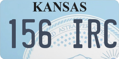 KS license plate 156IRC