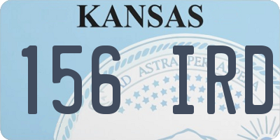 KS license plate 156IRD