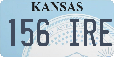 KS license plate 156IRE
