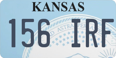 KS license plate 156IRF