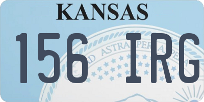 KS license plate 156IRG