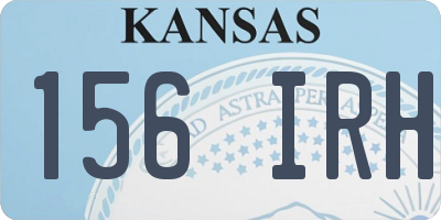 KS license plate 156IRH