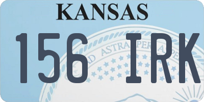 KS license plate 156IRK