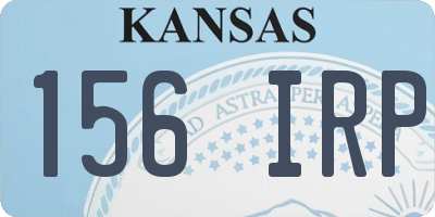 KS license plate 156IRP