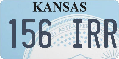 KS license plate 156IRR