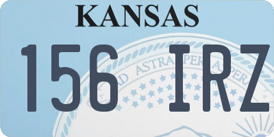 KS license plate 156IRZ