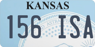 KS license plate 156ISA