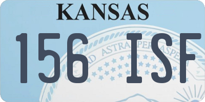 KS license plate 156ISF