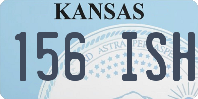 KS license plate 156ISH