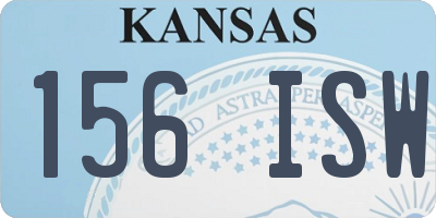 KS license plate 156ISW