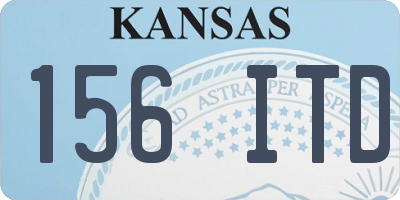 KS license plate 156ITD