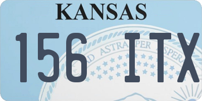 KS license plate 156ITX