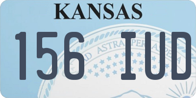 KS license plate 156IUD