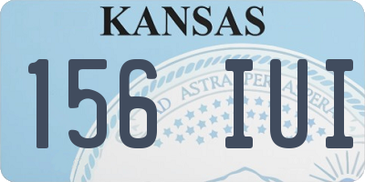 KS license plate 156IUI