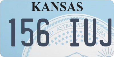 KS license plate 156IUJ