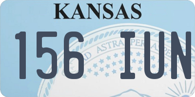 KS license plate 156IUN