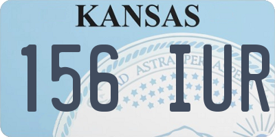 KS license plate 156IUR