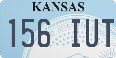 KS license plate 156IUT