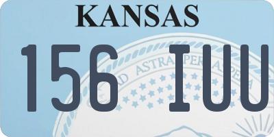 KS license plate 156IUU