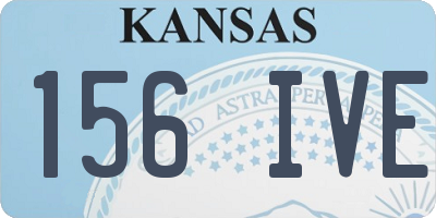 KS license plate 156IVE