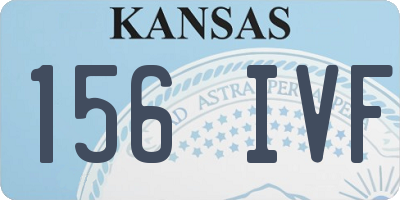 KS license plate 156IVF