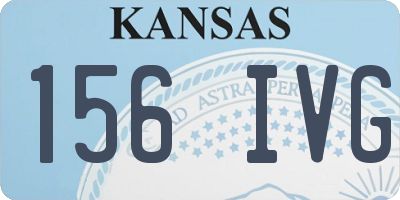 KS license plate 156IVG