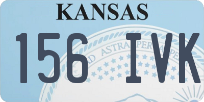 KS license plate 156IVK