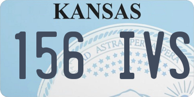 KS license plate 156IVS