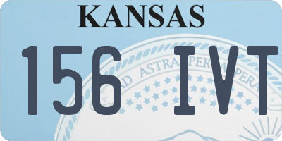 KS license plate 156IVT