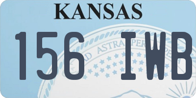 KS license plate 156IWB