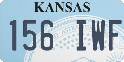 KS license plate 156IWF