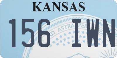 KS license plate 156IWN