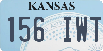 KS license plate 156IWT